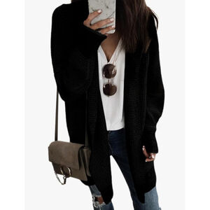 Black Longsleeve Front Open Cardigan New with Tags Size X-Large Women's Top NWT